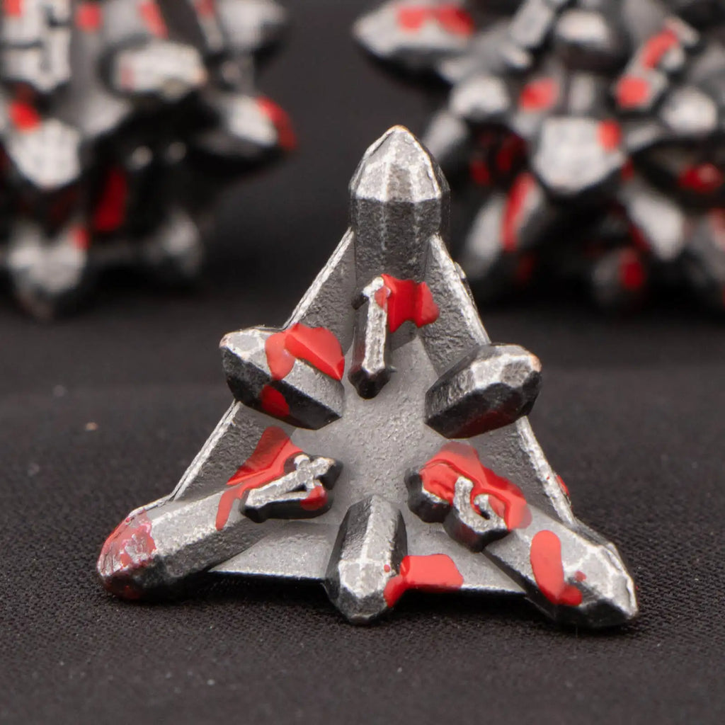 Bullet Dungeon and Dragon DND Metal Dice Set D&D, RPG Polyhedral Role Playing Game D and D D20 D12 D10 D8 D6 D4