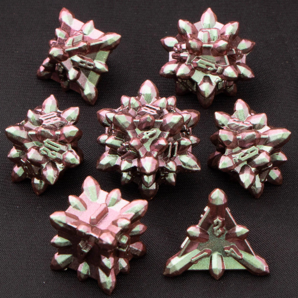 Bullet Dungeon and Dragon DND Metal Dice Set D&D, RPG Polyhedral Role Playing Game D and D D20 D12 D10 D8 D6 D4