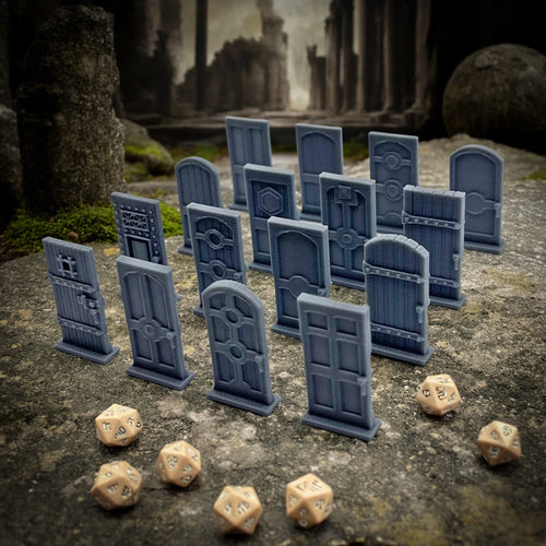 16pcs Dungeon Scenery Dungeon Doors Set Scenery & Terrain For Legend Games 3D Printed Tabletop RPG Scenery And Wargame Terrain
