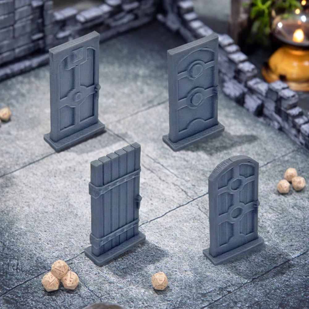 16pcs Dungeon Scenery Dungeon Doors Set Scenery & Terrain For Legend Games 3D Printed Tabletop RPG Scenery And Wargame Terrain