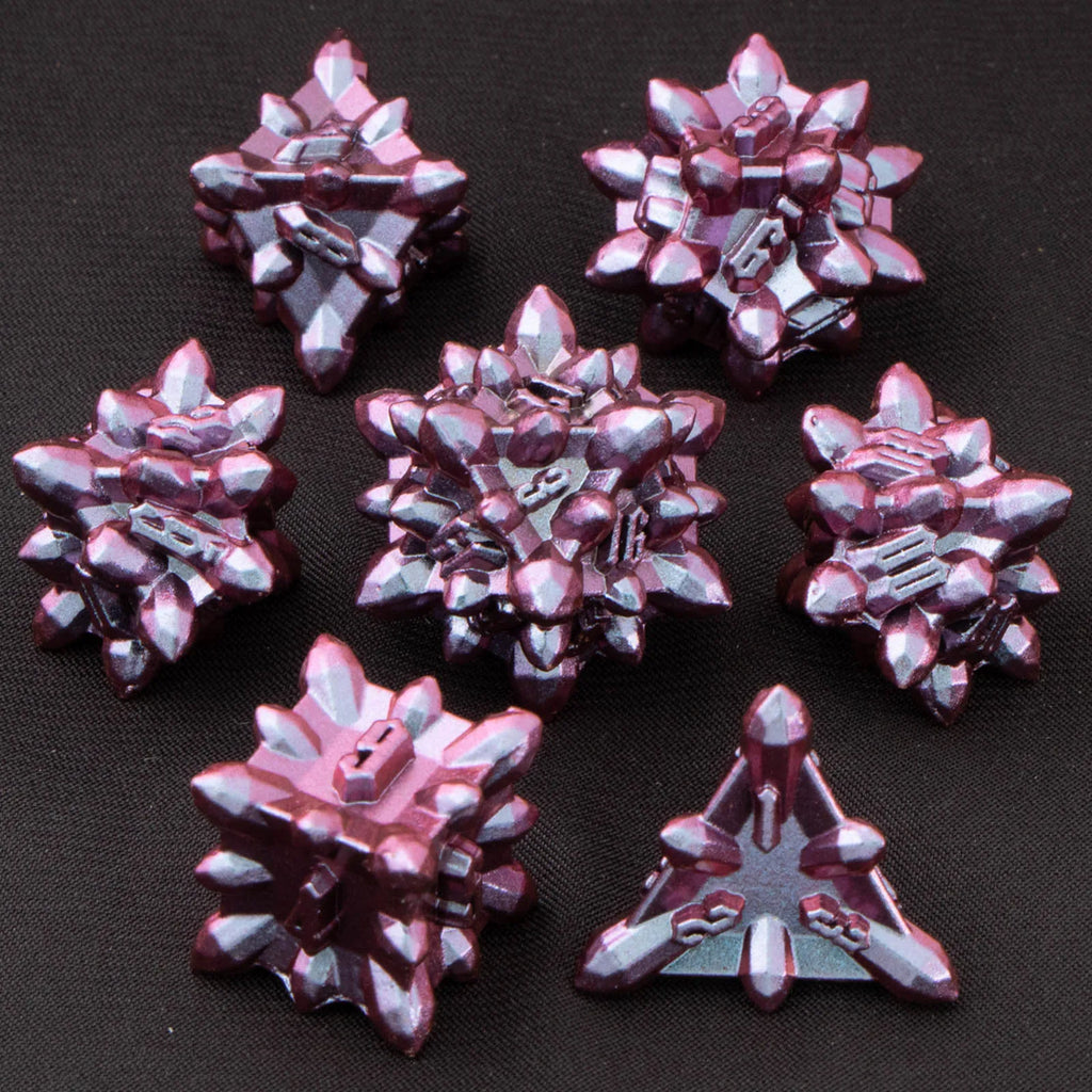 Bullet Dungeon and Dragon DND Metal Dice Set D&D, RPG Polyhedral Role Playing Game D and D D20 D12 D10 D8 D6 D4
