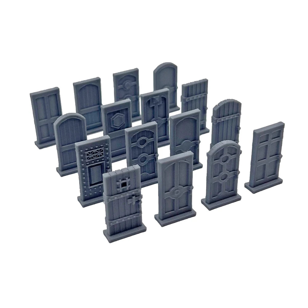 16pcs Dungeon Scenery Dungeon Doors Set Scenery & Terrain For Legend Games 3D Printed Tabletop RPG Scenery And Wargame Terrain