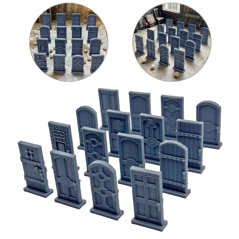 16pcs Dungeon Scenery Dungeon Doors Set Scenery & Terrain For Legend Games 3D Printed Tabletop RPG Scenery And Wargame Terrain