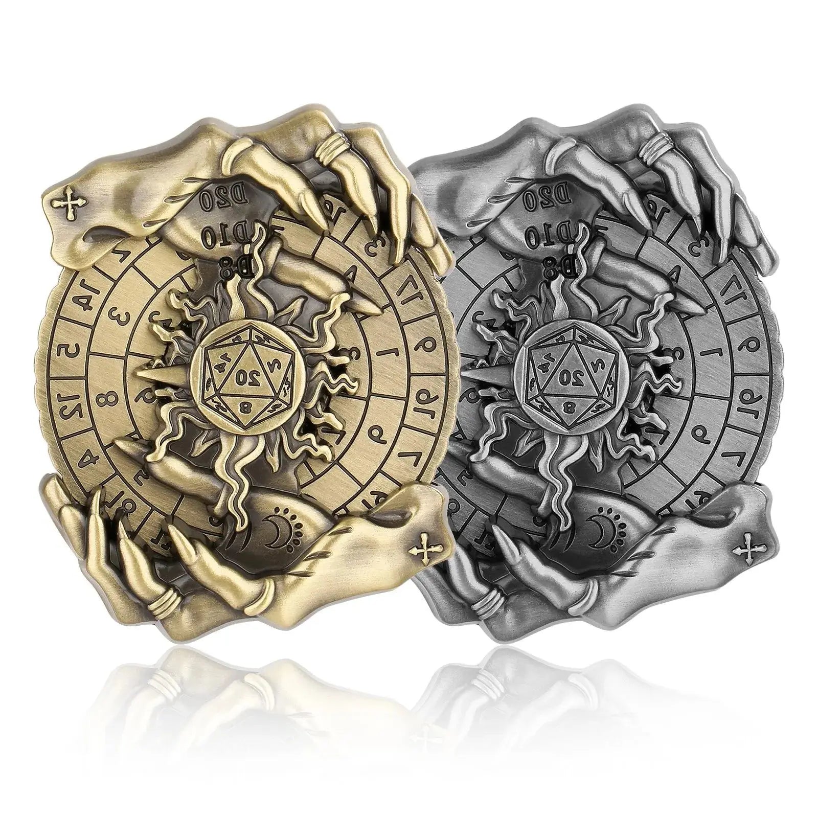 7 in 1 Roulette Dice Rotating Digital Compass DND Metal Dice for Dungeon & Dragons Role Playing Games RPG Spinner Tabletop Games