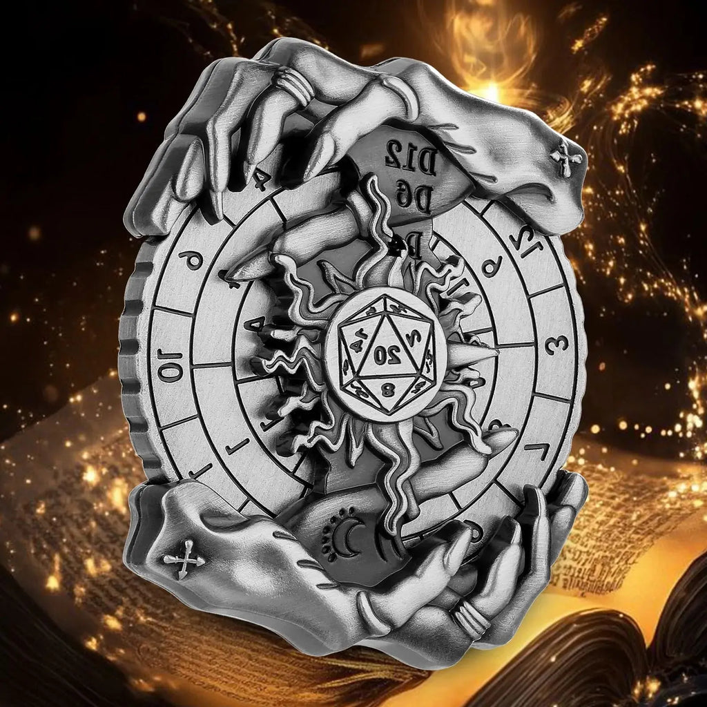 7 in 1 Roulette Dice Rotating Digital Compass DND Metal Dice for Dungeon & Dragons Role Playing Games RPG Spinner Tabletop Games