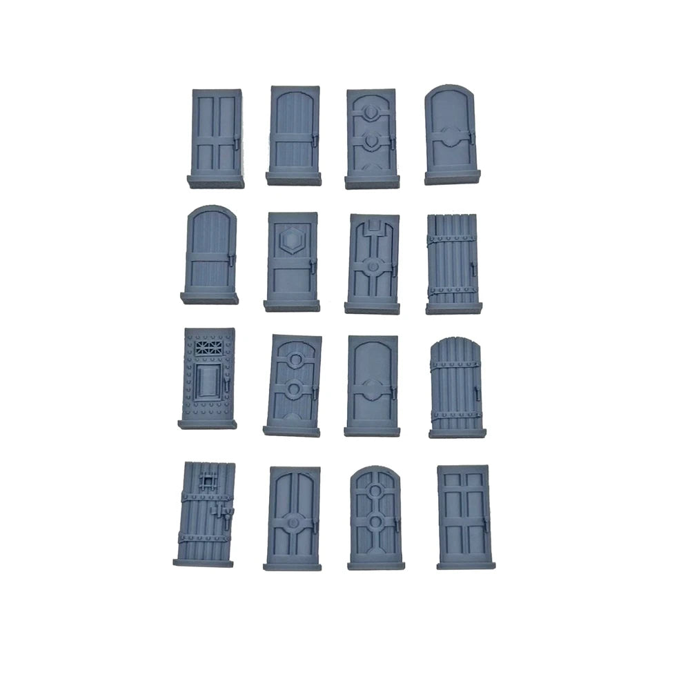 16pcs Dungeon Scenery Dungeon Doors Set Scenery & Terrain For Legend Games 3D Printed Tabletop RPG Scenery And Wargame Terrain
