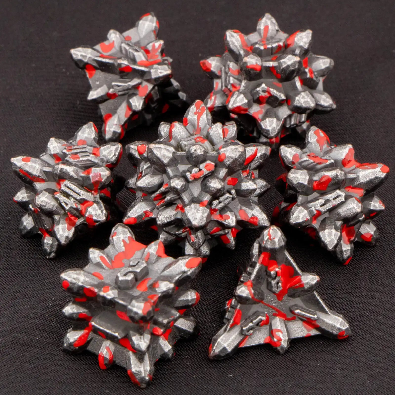 Bullet Dungeon and Dragon DND Metal Dice Set D&D, RPG Polyhedral Role Playing Game D and D D20 D12 D10 D8 D6 D4