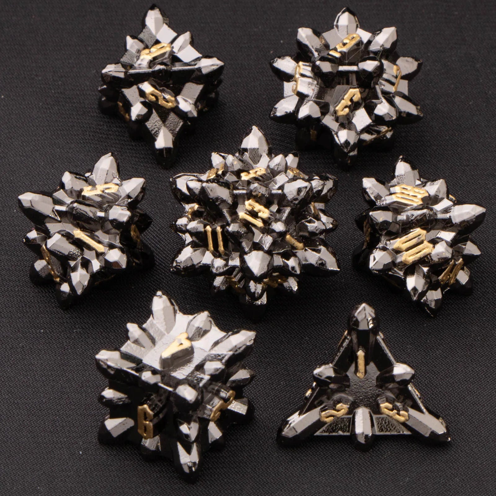 Bullet Dungeon and Dragon DND Metal Dice Set D&D, RPG Polyhedral Role Playing Game D and D D20 D12 D10 D8 D6 D4