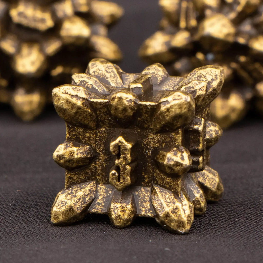 Bullet Dungeon and Dragon DND Metal Dice Set D&D, RPG Polyhedral Role Playing Game D and D D20 D12 D10 D8 D6 D4