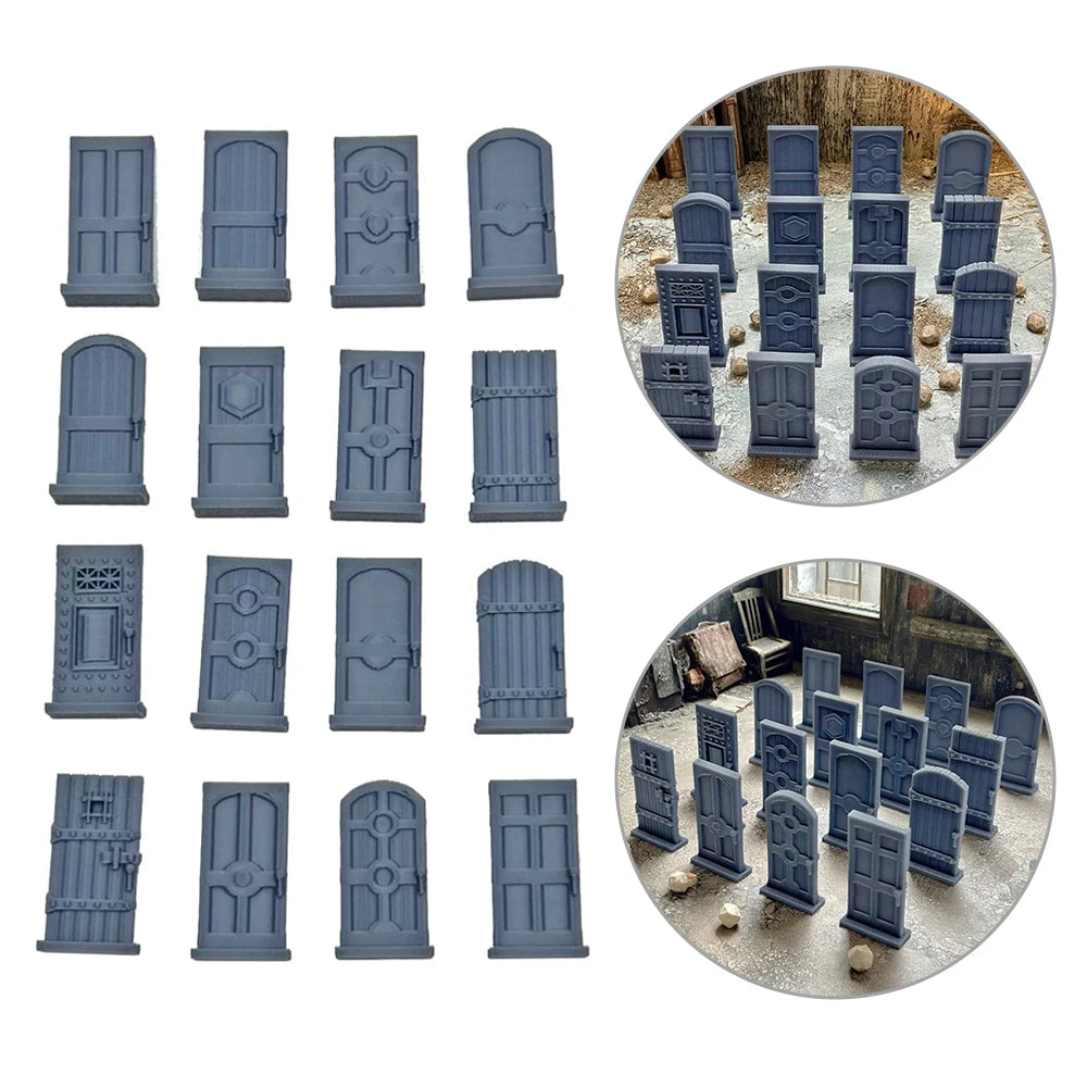 16pcs Dungeon Scenery Dungeon Doors Set Scenery & Terrain For Legend Games 3D Printed Tabletop RPG Scenery And Wargame Terrain